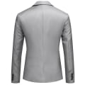 Pikkukuva 2 / 5: Miesten business casual -tyylinen yksinappinen lovikauluksinen yksivärinen bleiseri Grey 4XL