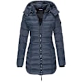 Miniatyrbillede 1 af 5: Vintervarme Bomuldsjakker Mellem Længde Hætte Slank Stil Jakker Tykke Løse Stilfulde S Navy Blue