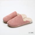Miniatyrbilde 1 av 6: Dame Innetoffler med Plysjforing, Komfortable & Varme Kordfløyelsøvre, Vinterstøvletter med Lukket Tå Pink EU37 38