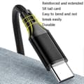 Miniatyrbild 3 av 5: 4 st 2.4A USB-C / Type-C till USB Flätad Snabbladdnings- och Synkroniseringskabel Silver 0.25m