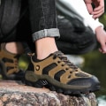 Miniatyrbild 5 av 5: Herrsneakers Lågtopps Vandringsskor För Utomhusspårning Vandring Promenader 102 Brown EU 43