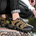 Miniatyrbild 5 av 5: Herrsneakers Lågtopps Vandringsskor För Utomhusspårning Vandring Promenader 102 Brown EU 44