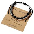 Miniatyrbild 1 av 5: Morse Code Alfanumerisk Par Armband Justerbara Armband Morse Code String ZJ8401-Fuck Off