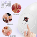 Miniatyrbild 4 av 5: Uv Led Nagellamp Professionell Nagel Tork X7 För Gel Polish Led Lampa För Gel Naglar 3 Timers Vit (vit)