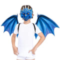 Miniatyrbillede 2 af 5: Halloween Dinosaur Maske, Børne Halloween Julefrokost Performance Rekvisitter Blue