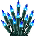 Miniatyrbillede 1 af 5: Jule Mini Lyskæde, 50 LED Lysende Fe Lys Med UL Certificering Blue