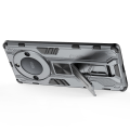 Pikkukuva 3 / 5: Honor Magic 5 Lite 5g /x40 5g / X9a 5g Jalustallinen Suojapuhelinkotelo Iskunkestävä Kova PC Pehmeä TPU Hybridisuojus Grey