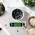 Miniatyrbilde 2 av 4: Elektronisk kjøkkenvekt 30kg / 1g. Matvekt Digital Matlaging Hjemmelaging Fruktveiing Multifunksjonsvekt (farge: Hvit. Størrelse: 30kg-1g)