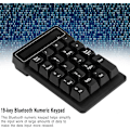 Miniatyrbilde 4 av 5: Numerisk tastatur, 19 taster bærbar trådløs talltastatur Bluetooth Numpad for datamaskin bærbar PC, 10m Bluetooth-tilkobling, lang arbeidstid