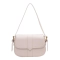 Miniatyrbild 1 av 5: Fashion Retro PU Läder Sadelväska Axelväska Crossbody Väska Kvinnlig Solid Färg Underarm Väska creamy white
