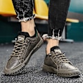 Miniatyrbillede 4 af 5: Herre Casual Sko Flade Sneakers Fr2159 Gray EU 41