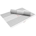 Pikkukuva 3 / 5: Pestävät PVC-muoviset tabletit, 6 kpl - Vinyyliset lasinaluset, kulutusta ja lämpöä kestävät tabletit (glitteri harmaa)