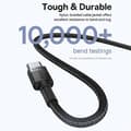 Miniatyrbilde 5 av 5: BASEUS Cafule Ladekabel Type-C til Type-C 100W 1m PD 100W Ladeledning, 2 stk (Rød / Grå)