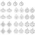 Miniatyrbild 1 av 5: 1 Ask 28 st 7 Stilar Legering Chakra Berlocker Hängsmycken Om Ohm Energi Berlocker Chakra Berlocker för Smyckestillverkning Fynd Tillbehör för DIY Halsband Br