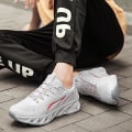 Miniatyrbilde 4 av 5: Herresko Flygende Vevde Fritidssko Pustende Joggesko Sportssko 8818 White EU 39
