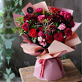 Miniatyrbild 2 av 3: Dubbelsidigt blomsteromslagspapper Vattentät presentförpackning Blomsterhandlare Bukettmaterial 20 ark 23,6x23,6 tum (11)