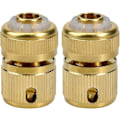 Miniatyrbilde 1 av 3: 2-pakning Slangekoblinger Hurtigkobling 1/2\" Slange Messing Hageslangekobling Hurtigkoblingsdeler Maskinvare For Hagevanning Slangekran