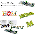 Miniatyrbillede 2 af 4: 3 Stykker Love Home Family Epoxy Resin Form - 3D Resin Støbesæt - Silikone Epoxy Resin Sæt Form -