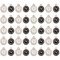 Pikkukuva 1 / 5: 40 kpl Alloy Enamel Clock Charms Emaliriipus DIY-korujen valmistukseen