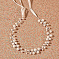 Miniatyrbild 2 av 5: Bröllopshuvudbonad med spetsband Pärldesign Hårtillbehör för kvinnor Flickor Single Layer Silver