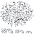 Miniatyrbilde 1 av 5: 150 stk Diamantform Cubic Zirconia Stein 3 Størrelser Spiss Bakside Cabochons