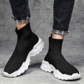 Miniatyrbilde 4 av 5: Heren Dames Sneakers Ademend Hardloopschoenen Mode Sportschoenen Nk08 Black EU 43