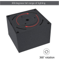 Miniatyrbilde 4 av 5: 10w LED Takspotlampe, justerbar, IP20, 10x10x7cm (svart-4000k)