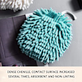 Miniatyrbild 5 av 5: 3-pack handdukar för badrum, handduksdekoration, chenille hängande handduksboll, mikrofiber fluffig absorberande mjuk liten badhandduk Blue