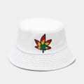 Miniatyrbilde 3 av 4: Sztxj 2 stk. Herre Dame Lønneblad Bøttehatt Hip Hop Fisker Panama Hatt Brodert Bomull Utendørs Sommer Casual Swag Bøttehatt