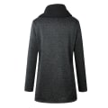 Miniatyrbilde 4 av 4: Høst Dame Høy Hals Casual Jakke Kåpe Parka Hettegenser Lang Glidelås Utetøy Topper 5XL A