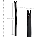 Miniatyrbilde 2 av 5: Nylon #3 Usynlige Glidelåser 45 stk 54,6 cm For Skredder Syerske Søm Håndverk Håndverkers Spesial Svart