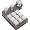 Miniatyrbilde 1 av 5: Tilpasset Mini Tastatur  Mye Brukt 3 Knapper RGB Bakgrunnsbelyst 9 Tasters Programmerbart Mini Gaming Tastatur For PC (svart) White