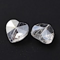 Pikkukuva 2 / 4: 10 kpl Galvanoidut lasihelmet AB-väripinnoitetut Facetoidut sydämet Kirkas AB 14x14x8,5mm Reikä: 1mm