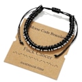 Miniatyrbild 1 av 5: Morse Code Alfanumerisk Par Armband Justerbara Armband Morse Code String ZJ8402-Fuck Cancer