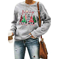 Miniatyrbild 1 av 5: Kvinnors jul fleece tröjor långärmad fuzzy sweatshirts style 6 L