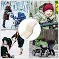 Miniatyrbild 4 av 5: Babyskyddssitsfoder, konstgjord fårskinn barnvagnsfoder för barnvagnar, bilbarnstolar Brown