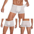 Miniatyrbild 1 av 5: Althee Herr Engångsbomull Underkläder Resebyxor Kalsonger Bärbara Shorts Vit/grå 5st S-2xl Style1 XL