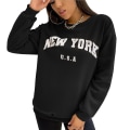 Miniatyrbillede 3 af 5: Dame Letter Print Langærmet Sweatshirt Toppe Pullovers Grey M