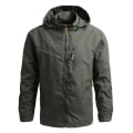 Miniatyrbilde 1 av 5: Vindtette Jakker For Menn Voksne Menn's Lett Soft-shell Jakke For Vandring Reise Casual Wear 2XL Army Green