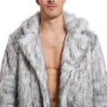 Miniatyrbilde 4 av 5: Fuskepels vinterjakke for menn, avslappet cardigan varm fuskepelsjakke Yellow 2XL