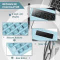 Miniatyrbillede 4 af 5: 3 Stykker Mini Lommeregner Lommeformat Lommeregner Elektrisk Digital Bordregner Med 8-cifret LCD-display