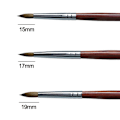Miniatyrbild 2 av 5: 3 st Nail Brush Set, Kolinsky Akryl Nagelborstar För Akryl Applicering, Nagel Extension För Salong Diy 6*8*10