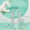 Miniatyrbillede 2 af 5: 100 stk. 5 Størrelser 2 Farver Rustfrit Stål Slide On End Clasp Tubes Slider End Caps Crimp End Tube Slider Clasp til Seed Beads Halskæde Armbånd Smykker