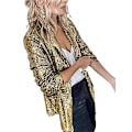 Miniatyrbild 2 av 5: Kvinnors Sequinjacka, Glitter Sparkle Casual Långärmad Blazerrock Gold M