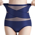 Miniatyrbillede 1 af 5: Dame Butts Lifter Shapewear Høj Talje Mavekontrol Body Shaper Trusser XL Dark Blue