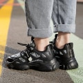 Miniatyrbild 3 av 5: Barn Skor Andas Halkskydd Sport Sneakers Runing Skor Fr118Mt Black EU 30
