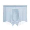 Pikkukuva 1 / 3: Miesten alushousut 3D-stereo leimaus yksiosainen miesten jääsilkki bokserit hengittävät saumattomat seksikkäät läpinäkyvät alushousut light blue 4XL