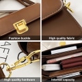 Miniatyrbild 3 av 5: Damen Leder Umhängetasche ist geeignet für den täglichen Gebrauch, Schulter-getragene modische Handtasche. white