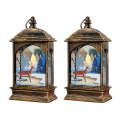 Miniatyrbilde 1 av 2: 1 Sett 2 Stk Juledekorasjonslys Lysende Lamper Bordlamper (brun)