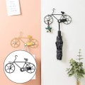 Miniatyrbillede 2 af 5: Jern Cykelkrog Vægmonteret Knagerække, Cykelformet Knagehylde Dekorativ Cykelkrog 2 Stykker (sort)